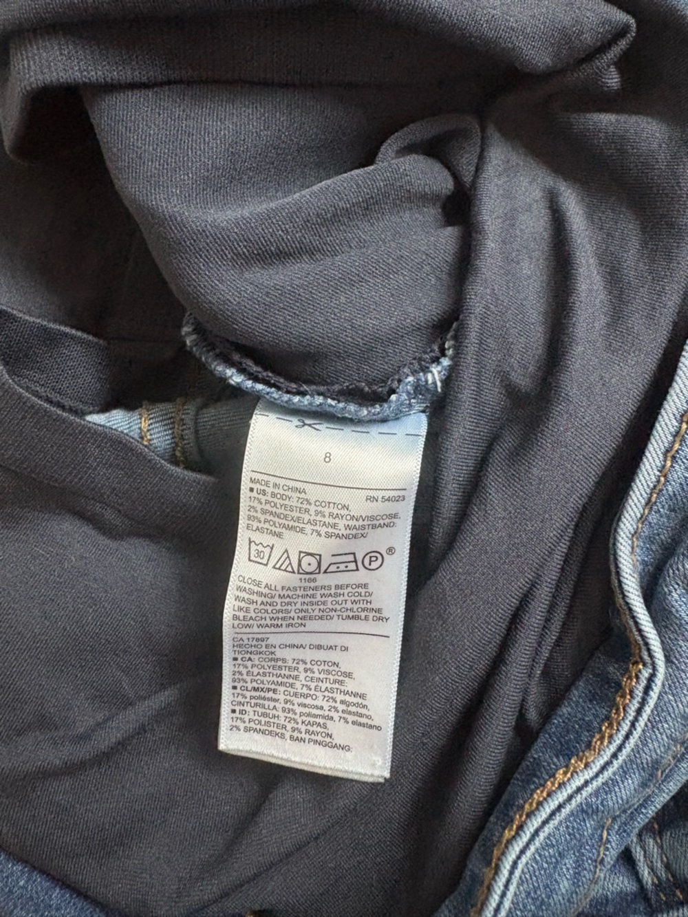 Old Navy Maternity Rockstar Super Skinny Full Panel Jeans Size 8 Medium Wash - Picture 10 of 10